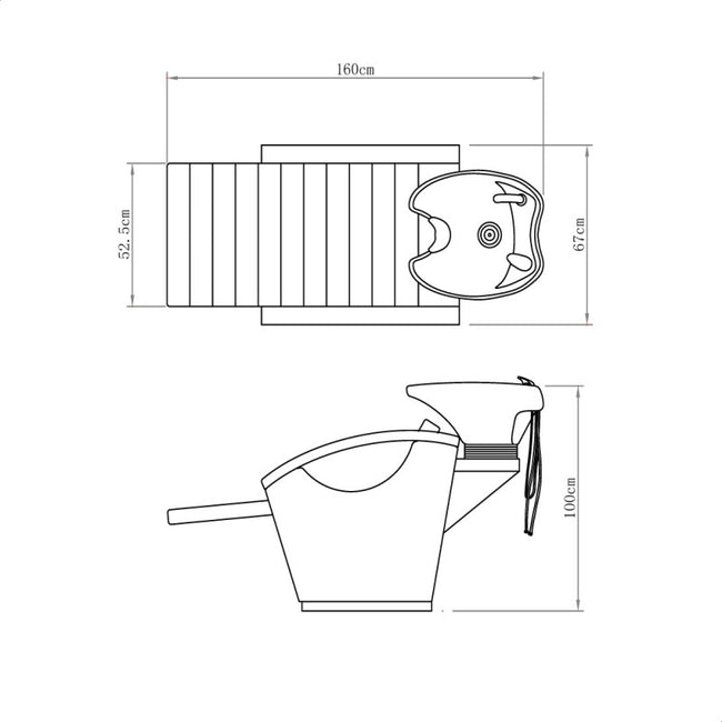 Chaise réglable pour bassin de lavage à contre-courant de massage électrique pour salon de beauté - Bella V