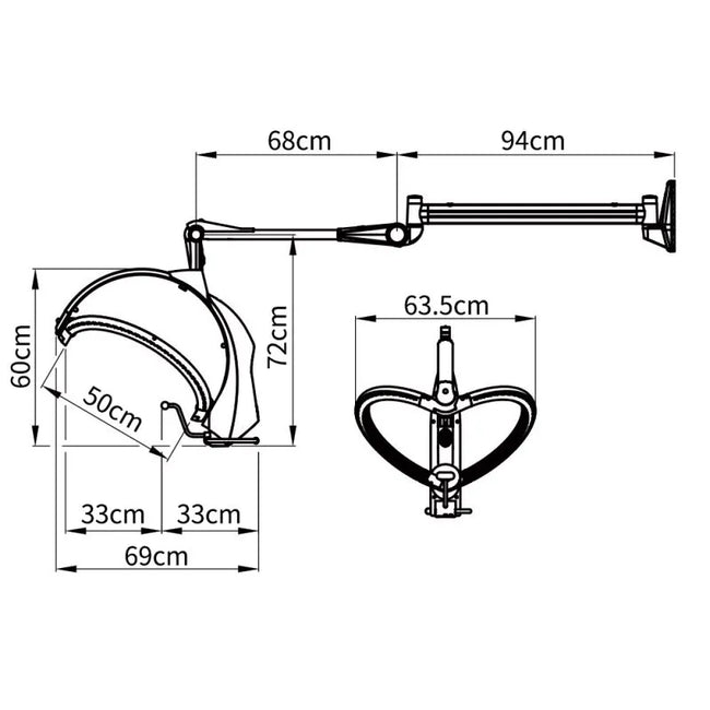 Damita Wall Mounted Hair Color Processor